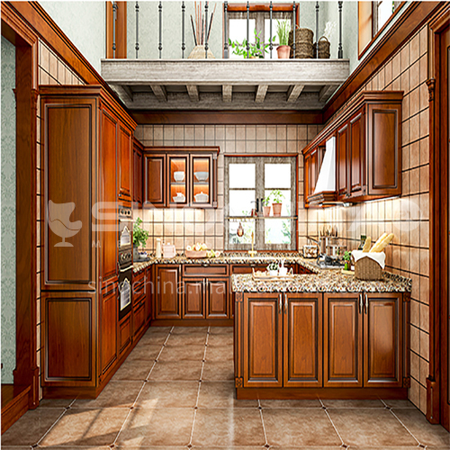 American style PVC with HDF classical kitchen-GK-234